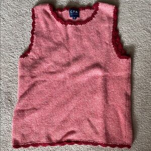 Girls' Pink Knit Tank Top